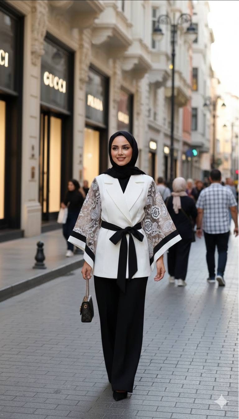 The Seraphina Contrast Embroidered Blazer
