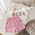 Sweet Strawberry Gingham 2-Piece Outfit