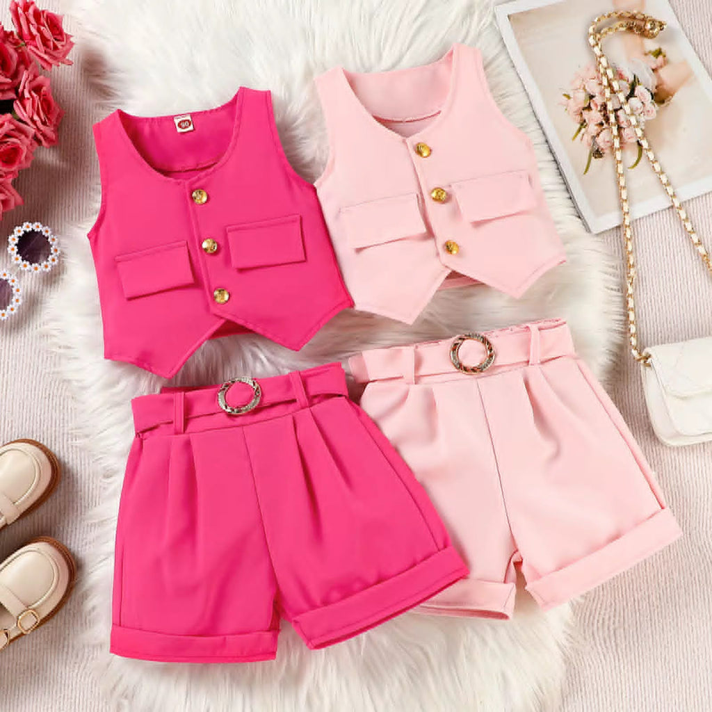 Sleeveless Vest & Shorts Set