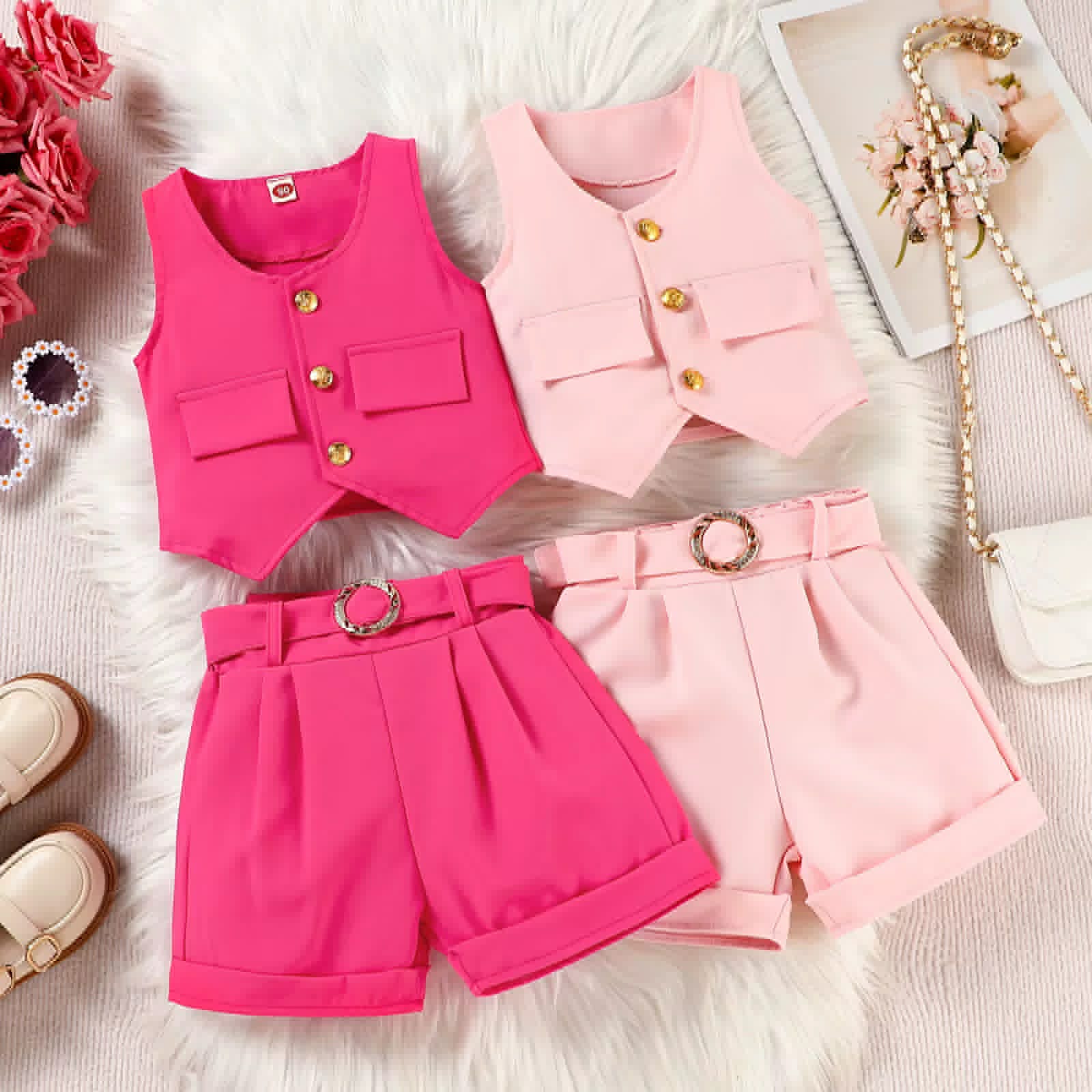 Sleeveless Vest & Shorts Set