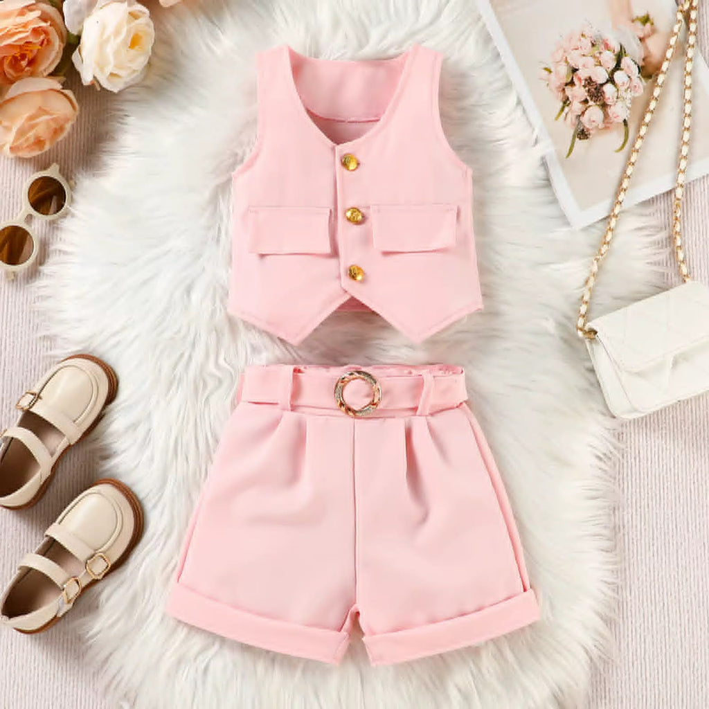 Sleeveless Vest & Shorts Set