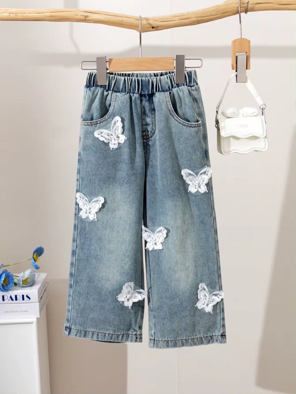 Butterfly Garden Denim & Peplum Set