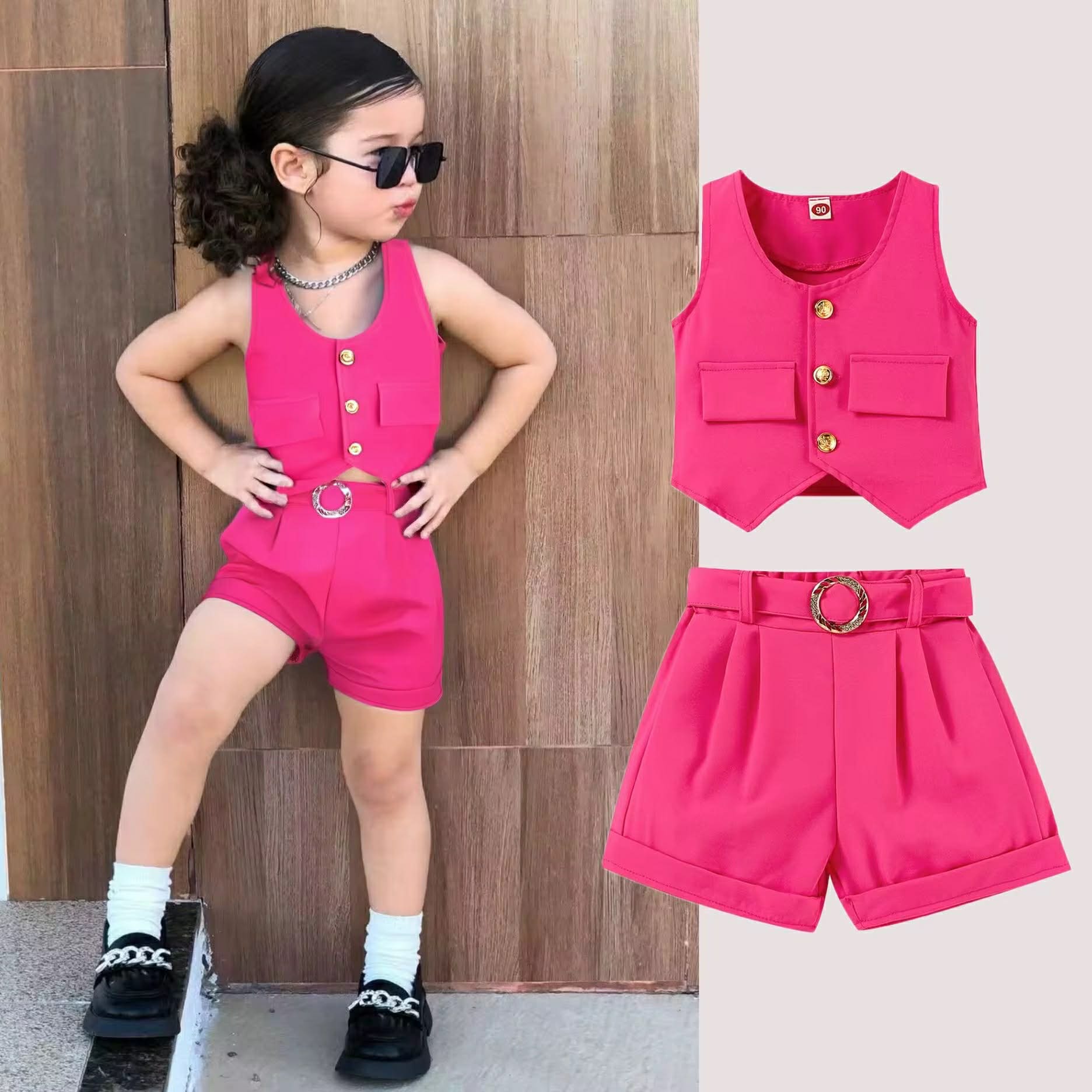 Sleeveless Vest & Shorts Set
